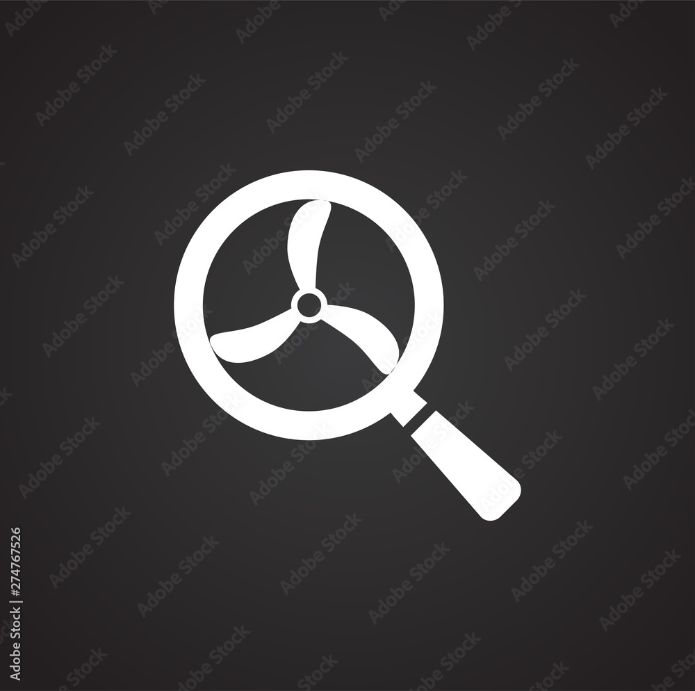 Poster search related icon on background for graphic and web design. simple illustration. internet concept 