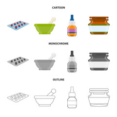 Vector illustration of retail and healthcare icon. Collection of retail and wellness stock vector illustration.
