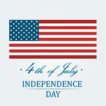 American Independence Day 4th of July. Typographic design. Vector illustration