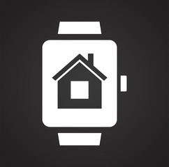 Smart Watch related icon on background for graphic and web design. Simple illustration. Internet concept symbol for website button or mobile app.