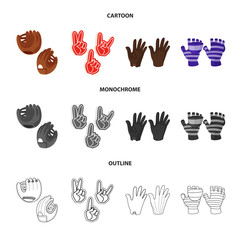 Fototapeta premium Vector illustration of silhouette and safety logo. Collection of silhouette and comfort stock symbol for web.