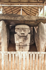 Idols of san augustin archaeological national park, colombia, latin america 