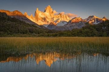 Fitz Roy at sunrise in Patagonia Argentina