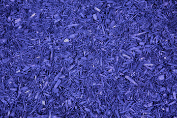 mulch chips in dark purple or blue
