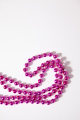 Vertical pink costume beads