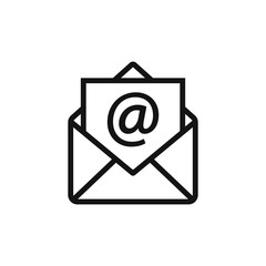Email line style icon. Vector. Isolated.
