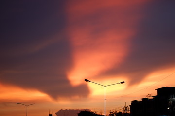 wind turbines at sunset