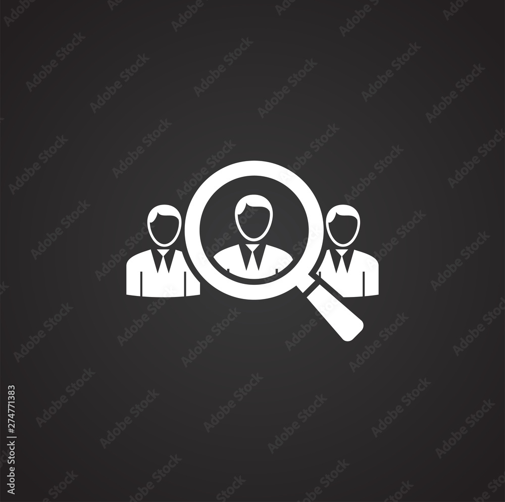 Poster search related icon on background for graphic and web design. simple illustration. internet concept 