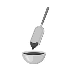 Isolated object of chocolate and hot logo. Collection of chocolate and spoon vector icon for stock.