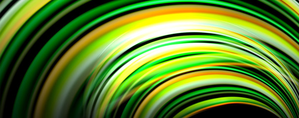 Naklejka premium Fluid color waves with light effects, vector abstract background