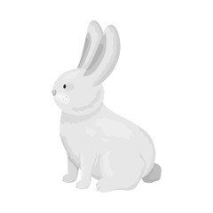 Isolated object of rabbit and pet icon. Collection of rabbit and bunny stock symbol for web.