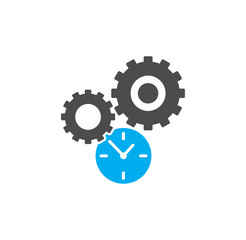 Time management related icon on background for graphic and web design. Simple illustration. Internet concept symbol for website button or mobile app.