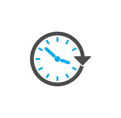 Time management related icon on background for graphic and web design. Simple illustration. Internet concept symbol for website button or mobile app.