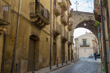 In the streets of Caltagirone, Sicily, Italy