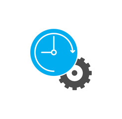 Time management related icon on background for graphic and web design. Simple illustration. Internet concept symbol for website button or mobile app.