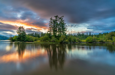 Puget Sound Brilliant Early Summer Sunset
