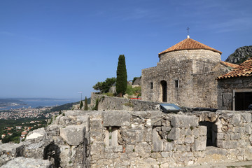 Fototapeta na wymiar Klis Fortress - medieval fortress near the city of Split