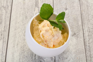 Curd with dry apricot