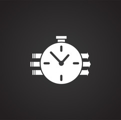 Time management related icon on background for graphic and web design. Simple illustration. Internet concept symbol for website button or mobile app.