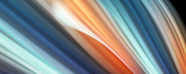 Flowing liquid colors - modern colorful flow poster. Wave liquid shapes. Art design for your design project