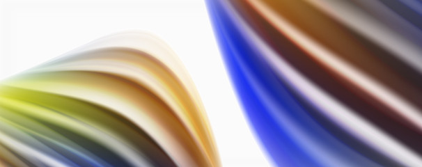 Glossy colorful liquid waves abstract background,, modern techno lines