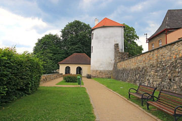 Fototapeta premium City walls in Tabor, Czechia, Czech Republic
