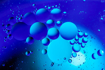 Bubbles of oxygen in water. Water structure. Abstract water bubbles texture background.
