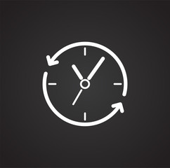 Time management related icon on background for graphic and web design. Simple illustration. Internet concept symbol for website button or mobile app.