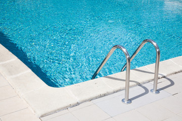 Summer detail corner swimming pool ladder