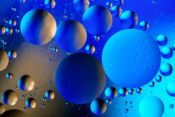 Bubbles of oxygen in water. Water structure. Abstract water bubbles texture background.
