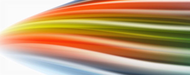 Modern techno Fluid color flow on white colorful poste. Art for your design