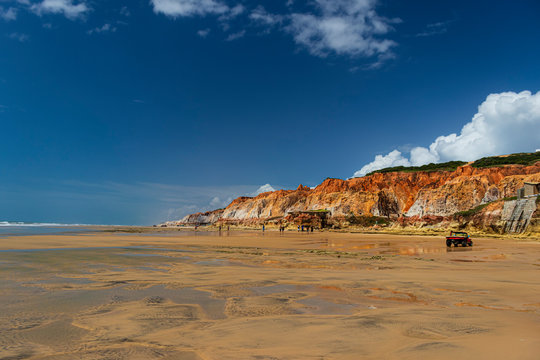 landscape beach of Morro Branco, Cear&aacute; - Brazil