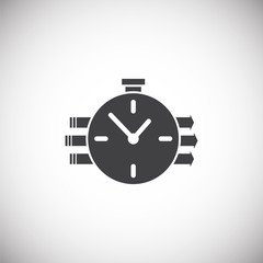 Time management related icon on background for graphic and web design. Simple illustration. Internet concept symbol for website button or mobile app.