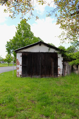 Shed in a yard in Germany