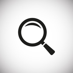 Search related icon on background for graphic and web design. Simple illustration. Internet concept symbol for website button or mobile app.