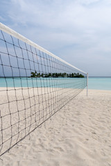 Fototapeta premium Volleyball court on the beach of a tropical island