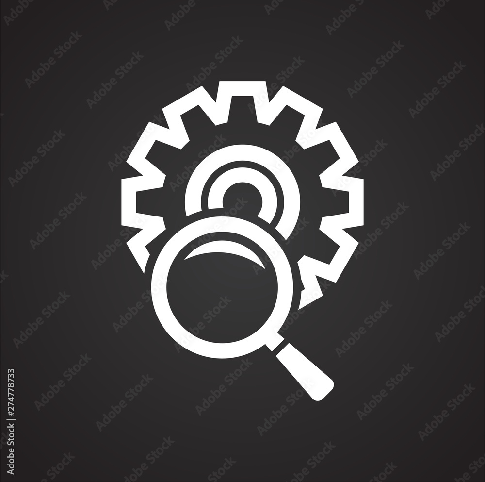 Poster search related icon on background for graphic and web design. simple illustration. internet concept 