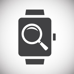 Smart Watch related icon on background for graphic and web design. Simple illustration. Internet concept symbol for website button or mobile app.