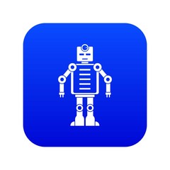 Artificial intelligence robot icon digital blue for any design isolated on white vector illustration