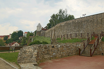 City walls in Tabor, Czechia, Czech Republic