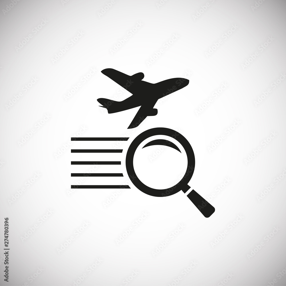 Poster search related icon on background for graphic and web design. simple illustration. internet concept 