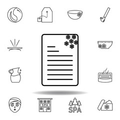 brochure, noticeboard, flower outline icon. Detailed set of spa and relax illustrations icon. Can be used for web, logo, mobile app, UI, UX