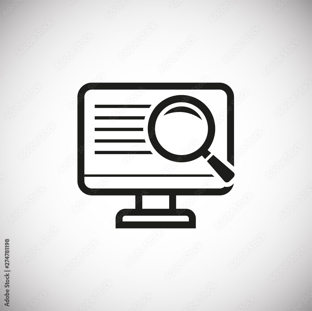 Poster search related icon on background for graphic and web design. simple illustration. internet concept 