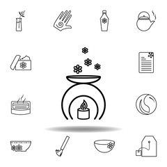 scented candle symbol outline icon. Detailed set of spa and relax illustrations icon. Can be used for web, logo, mobile app, UI, UX