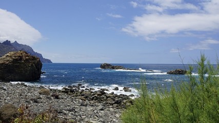 coastal landscape in taganaga on tenerife