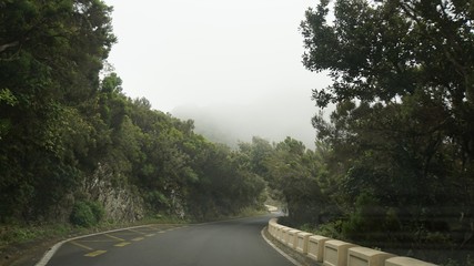 curvy serpentine roads in anaga mountains
