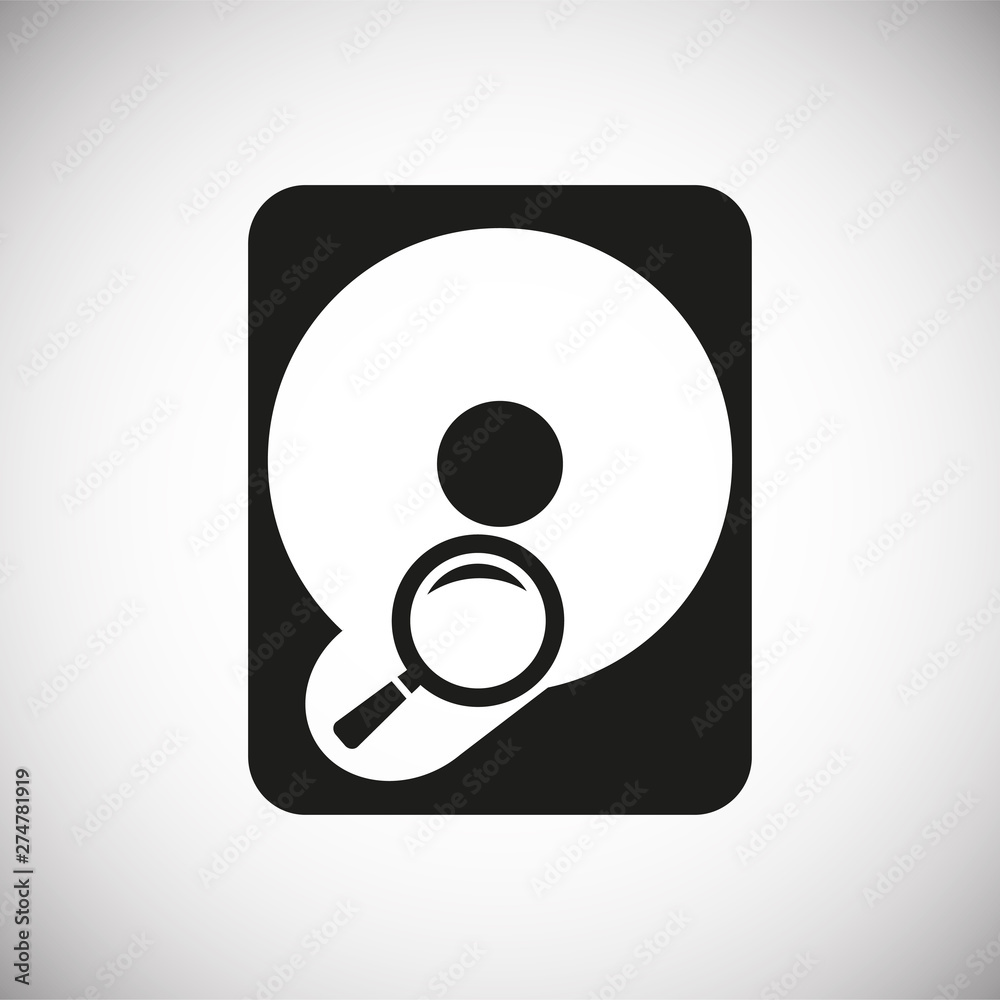 Poster search related icon on background for graphic and web design. simple illustration. internet concept 