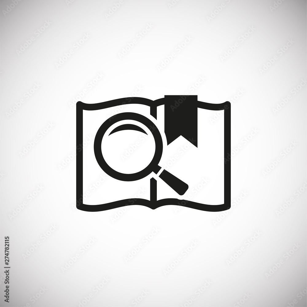 Poster search related icon on background for graphic and web design. simple illustration. internet concept 