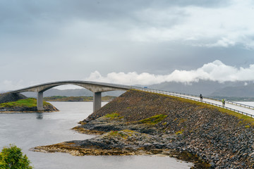 spellbinding landscape of Norwegian nature with high charming mountains and hills, wonderful rivers in which it is impossible not to fall in love