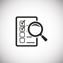 Search related icon on background for graphic and web design. Simple illustration. Internet concept symbol for website button or mobile app.